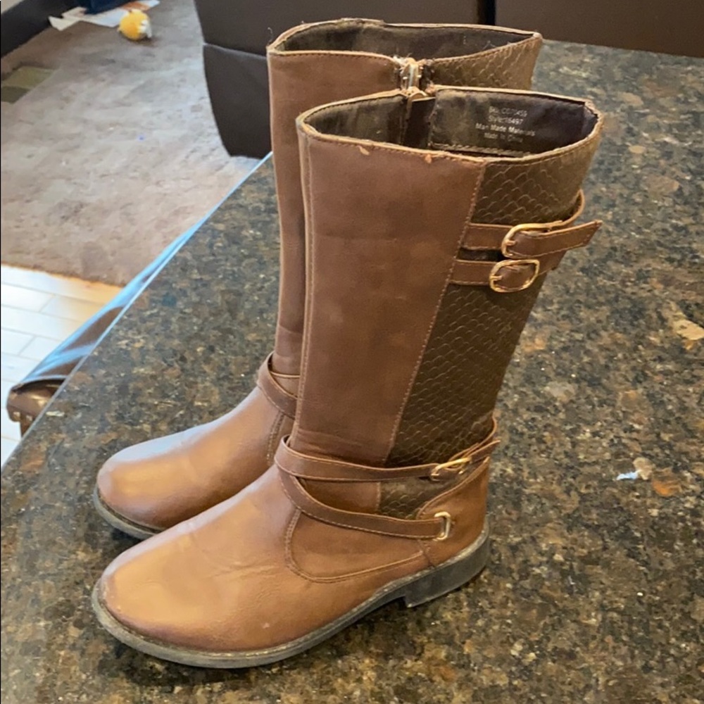 Tall brown boots size 13